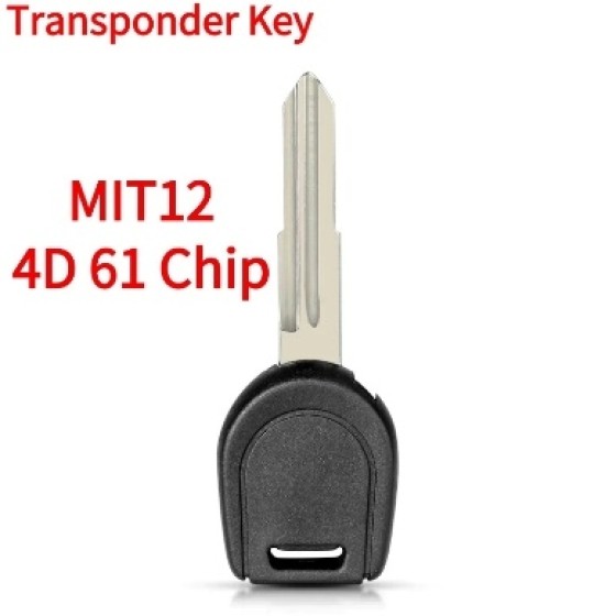 2001-2006 Mitsubishi - MIT12 Transponder Key - (4D 61 Chip)(Aftermarket chip/OEM chip )(No logo)